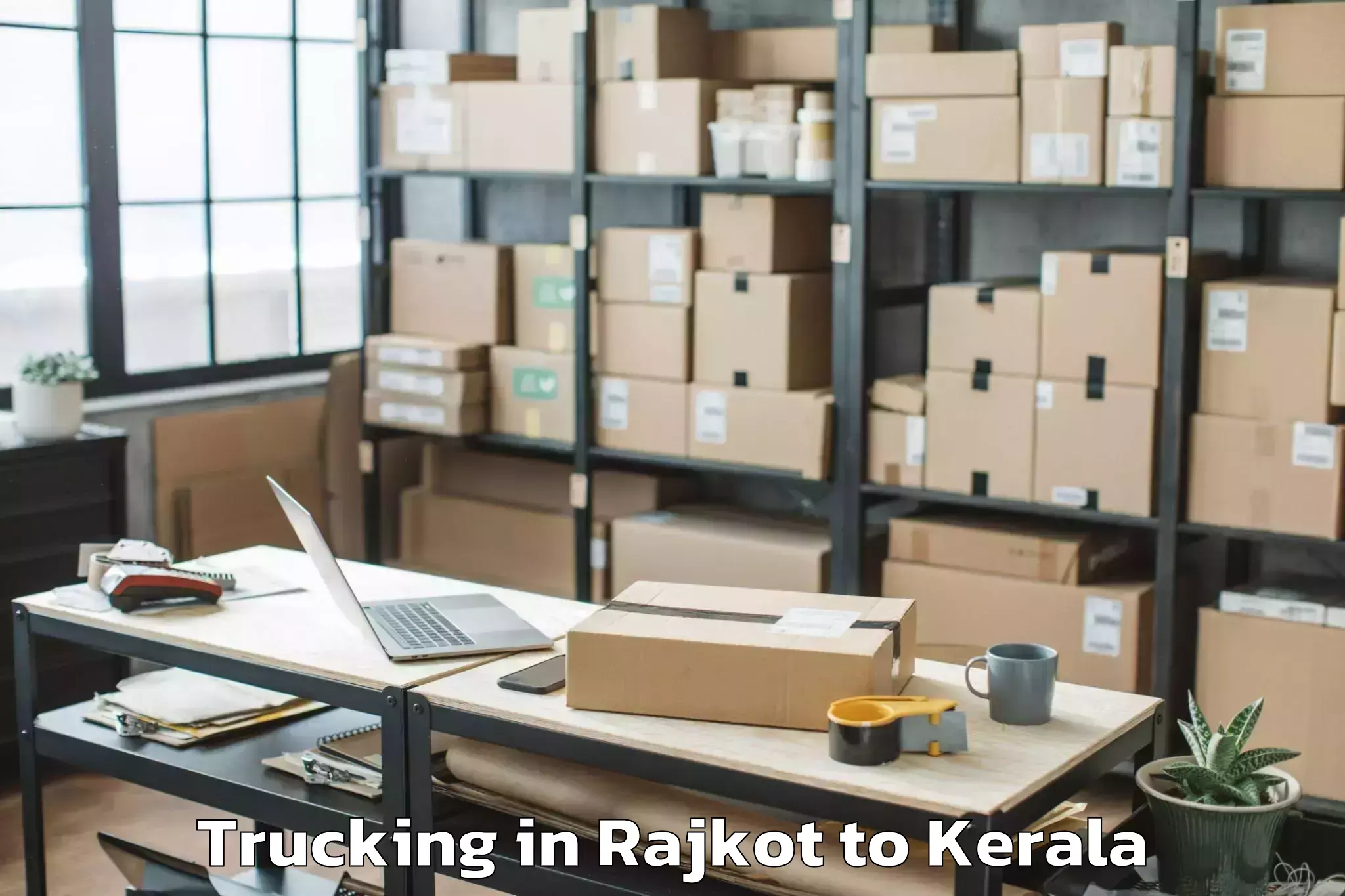 Book Rajkot to Nedumangad Trucking Online